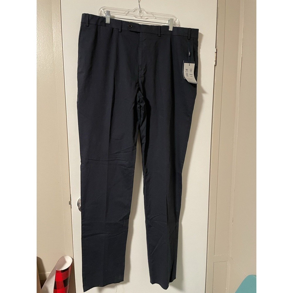 Hart Schaffner Marx Mens NWT Unhemmed  New York Dress Chino Pants 42R Navy